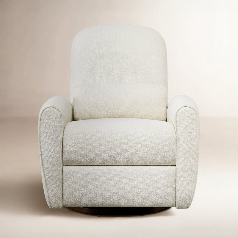 Eller 32.6'' W Power Recliner With Swivel And Glider, Cream Boucle, Power - Push Button