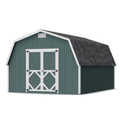 Classic Gambrel Outdoor Wood Storage Barn with 4 ft. Sidewalls