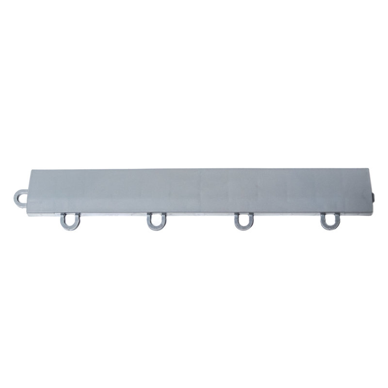 Garniture de plancher de plancher en plastique 12" x 1,75" gris