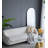 28x1x74" Celine Black Arch Body Mirror