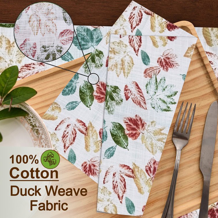 Ruvanti 100% Cotton Floral Square Kitchen Cloth Napkins & Reviews