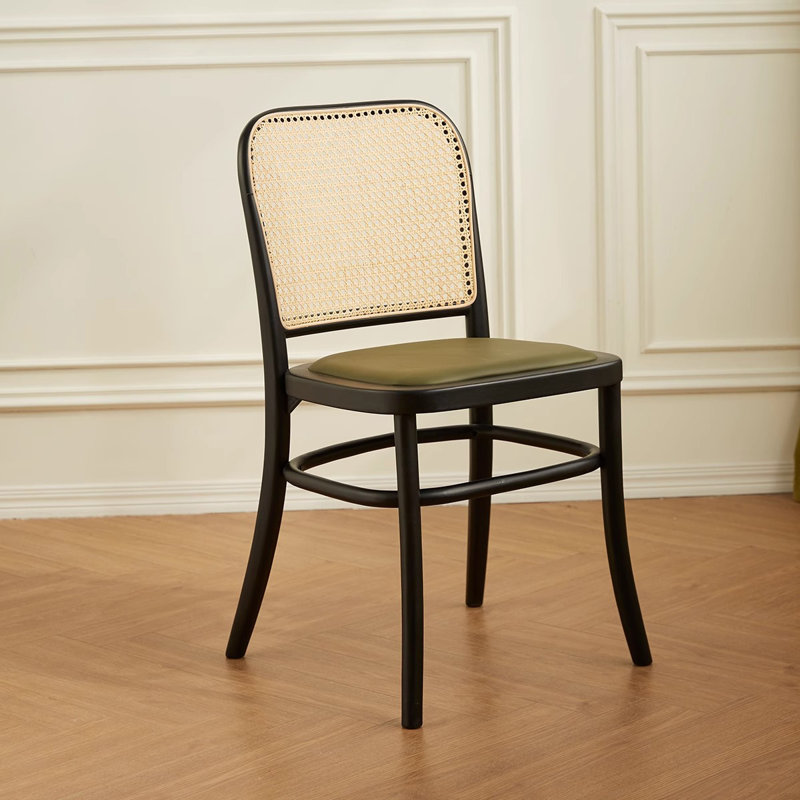 Black Beige Green Solid back side Chair(Set of 2)