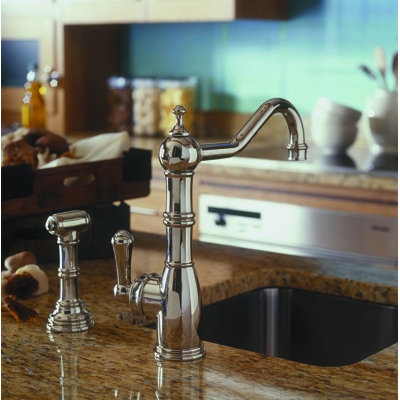 Edwardian Single Handle Kitchen Faucet with Side Spray