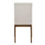Chaise de salle à manger brune - de 2 sièges et dossier rembourrés en tissu de style contemporain avec cadre en bois 2 pièces