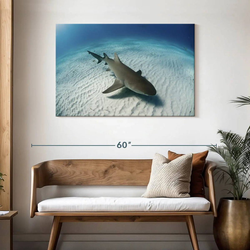 Brampt Lemon Shark Over The Seabed, 30" H x 45" W