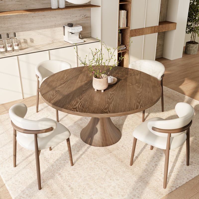 Ensemble de table de salle à manger en bois massif 5 pi / 7 pi, H 29,52 po x l 59,05 po x P 59,05 po