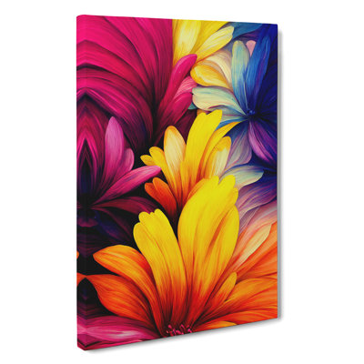 Vibrant Flowers No.3 - Wrapped Canvas Print