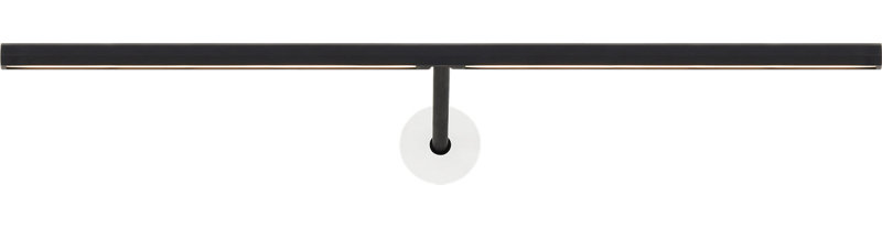 Plural Faceted Picture Light, Nightshade Black, 0.7" H x 18" W x 8.9" D, 13.5