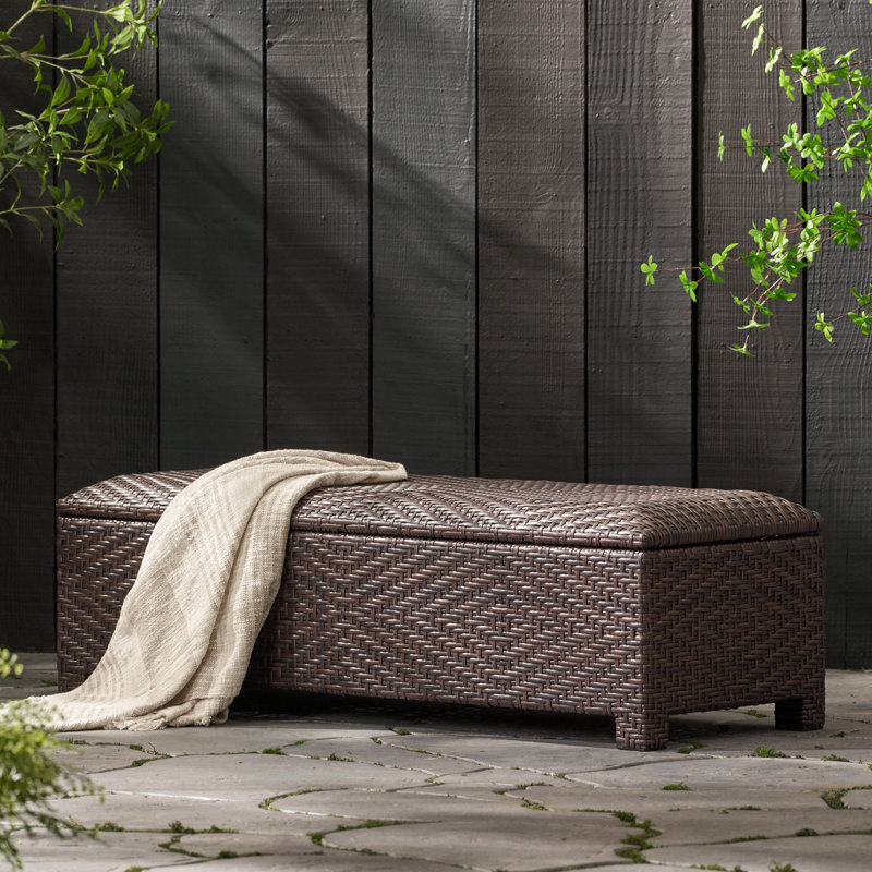 BANC DE RANGEMENT EN PE WICKER DE SANTIAGO