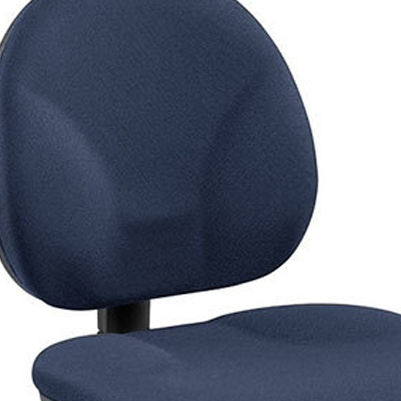 Chaise de bureau réglable pivotante en tissu, Bleu