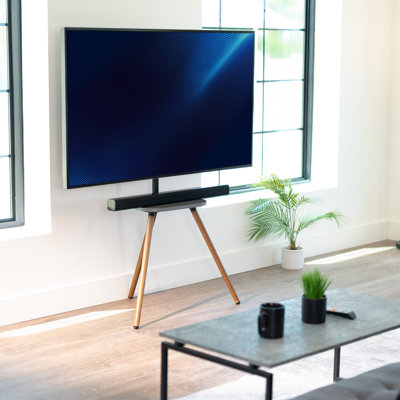 VIVO Artistic Easel 43" to 65" Screen Studio TV Tripod Adjustable Floor Stand with Shelf (STAND-TV65A-S)