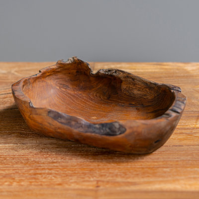 Habini Eroded Teak Bowl 12"
