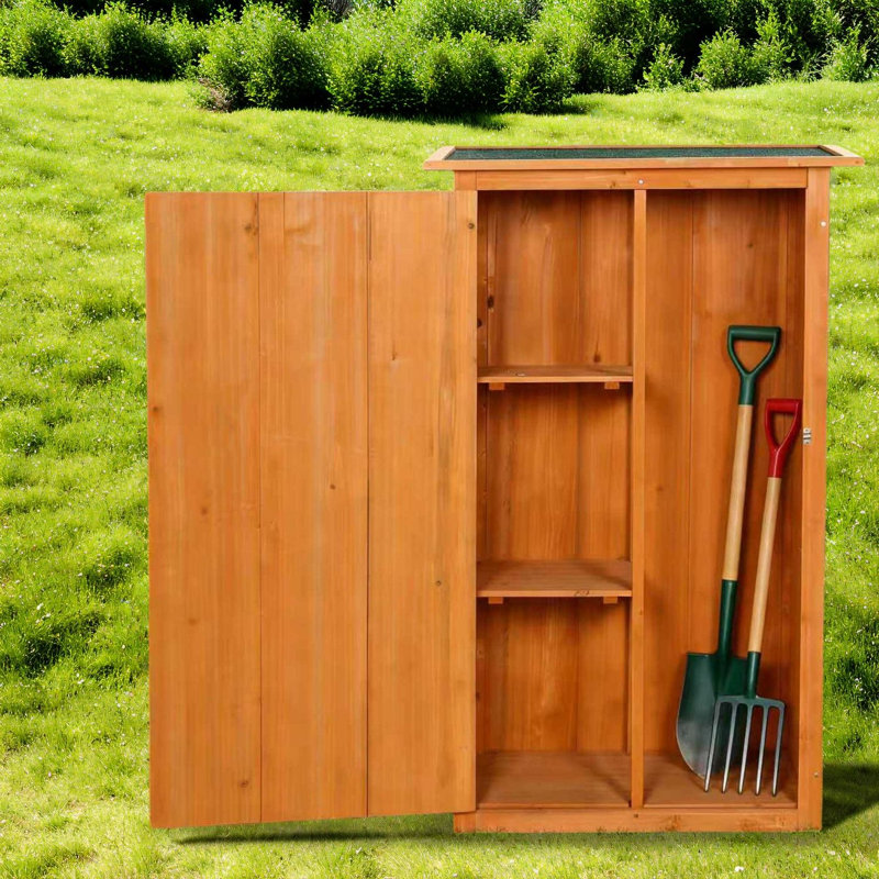 Space Saving Sheds, Solid Wood Compact Rustic Storage For Backyard Home