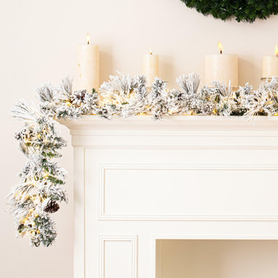 Odaniel 108 in. Lighted Fresh Faux Artificial Mixed Assortment Garland