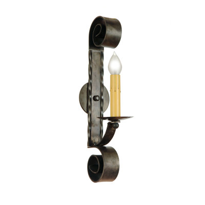 Steel Candle Wall Light