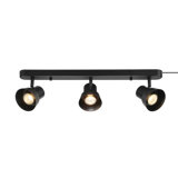 22 Inch 3-Light Matte White Plug-In Track Lighting with Pivoting Track Heads