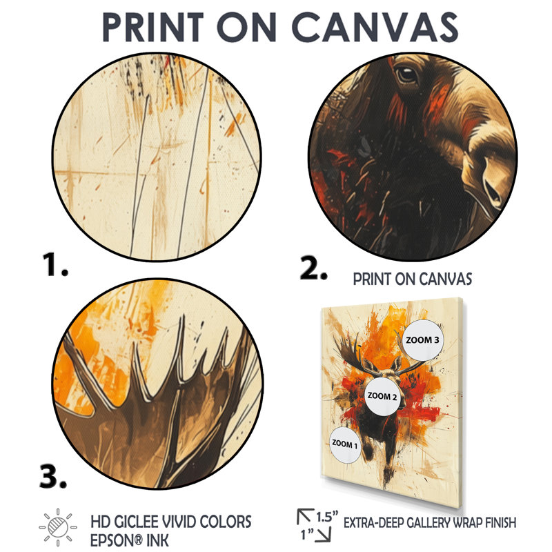 Gilma - animaux, art mural sur toile, Impression d'un seul cadre photo, Argent argent, H 40 po x l 30 po