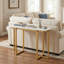 Console de 42 pouces pour hall d'entrée moderne avec plateau en faux marbre et cadre géométrique en métal pour le vestibule du vestibule-637311612