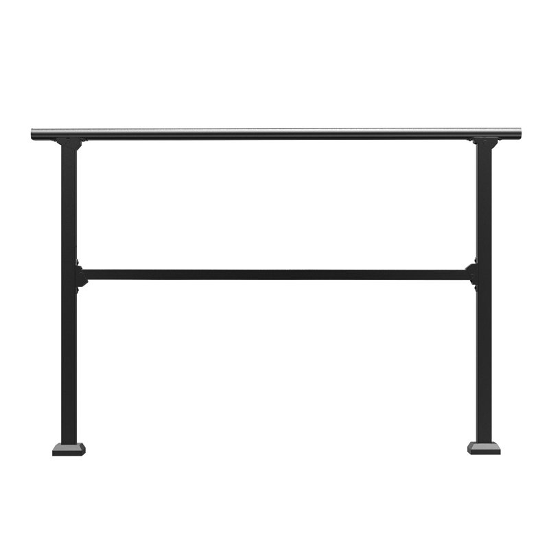 Tube carré noir en acier au carbone 5 pièces, H 5,12 po x l 70,87 po x P 6,3 po