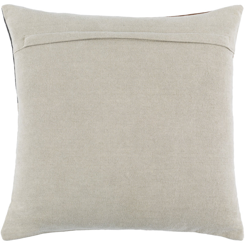 Tawny Patchwork Cotton Blend Throw Pillow, 20" H x 20" W, Down