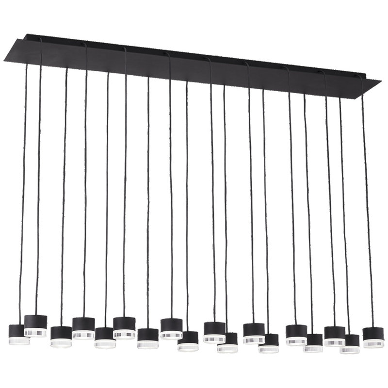 Gable 18 - Light LED Pendant, Nightshade Black