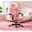 Fauteuil de bureau pivotant avec coussin moelleux et repose-pieds-376077302-376077303