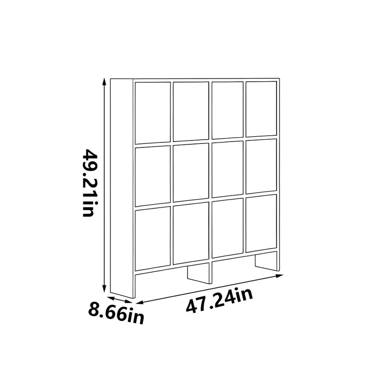 Pine Hall Tree Shoe Storage Cabinet, 49.21" H x 47.24" W x 8.66" D