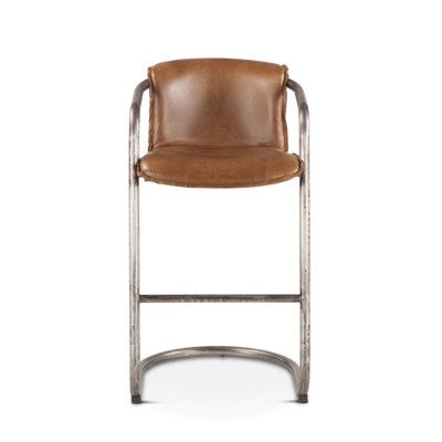 Darbonne Upholstered Counter Stool with Steel Frame