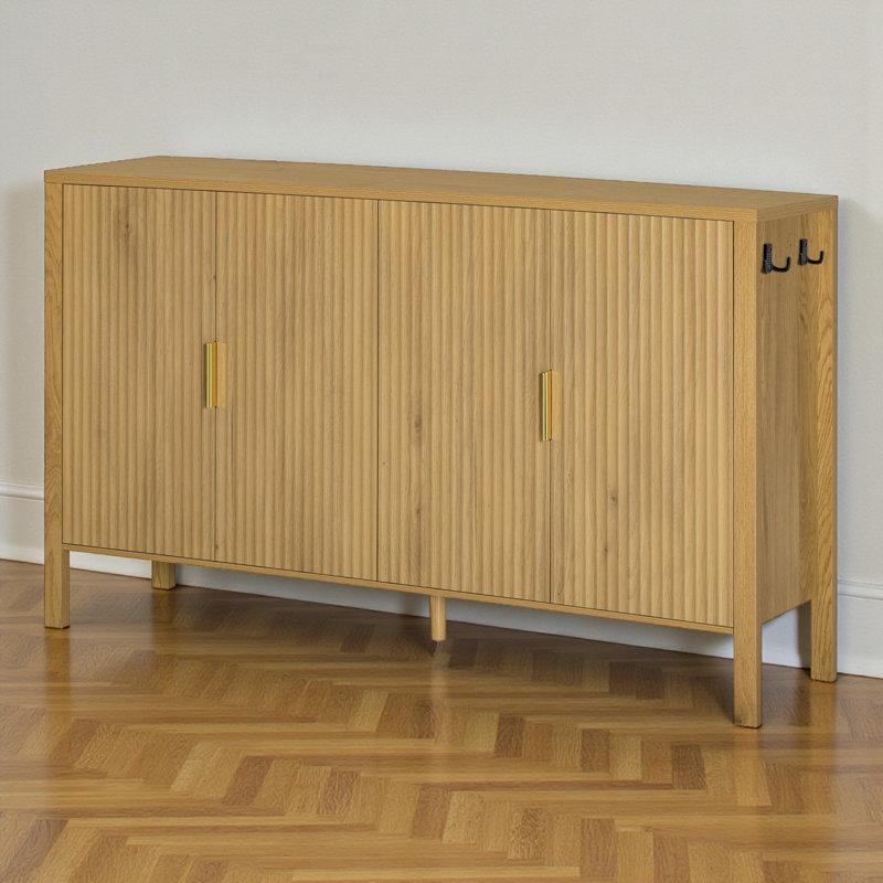 Bandla 57.53" Wide Sideboard with Cabinet, Natural