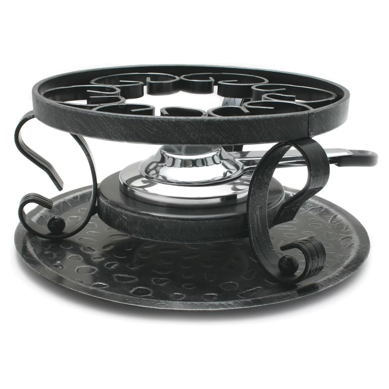 Lugano 9-Piece Fondue Set - Cherry Red, Black
