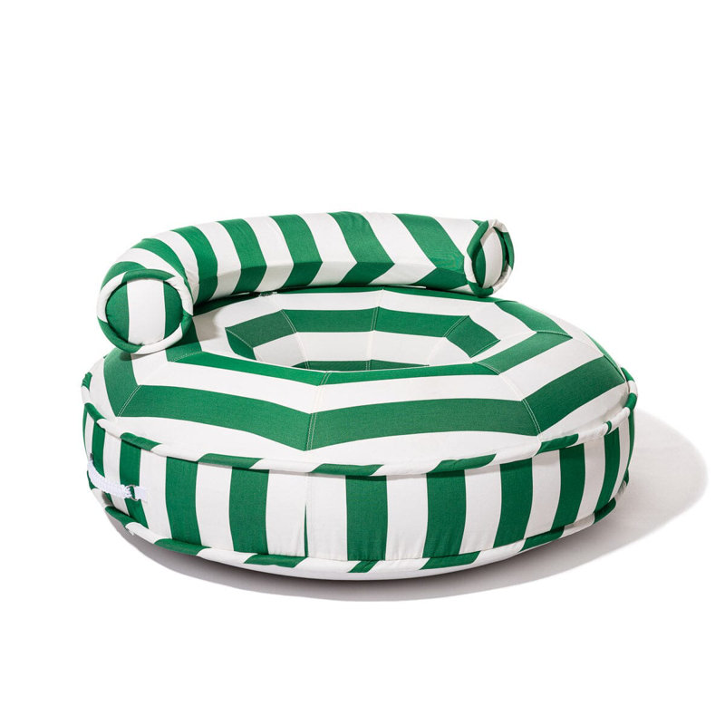 Anneau de piscine en toile, Vert/blanc