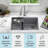 DELTA Everest™ 29" L Granite Composite Workstation Kitchen Sink Undermount Single Bowl with WorkFlow™ Ledge-68728771