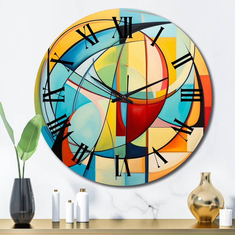 Horloge murale Mid-Century, Grand