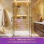 Porte de douche à double pivot 40-42 "x 72" avec verre trempé 1/4 "