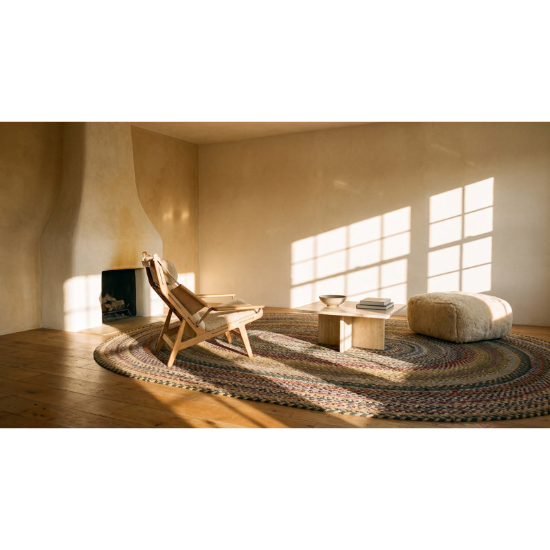Tapis antique à large tissage plat antique