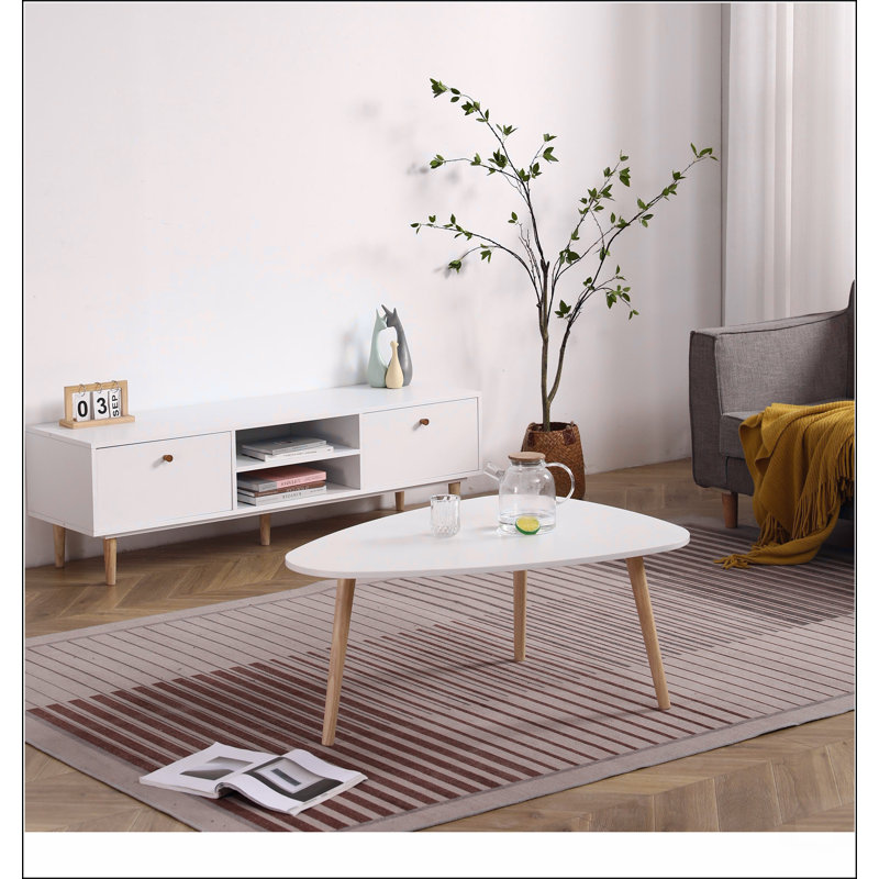 EGG SHAPE COFFEE TABLE-950, 16.14" H x 37.4" L x 27.56" W