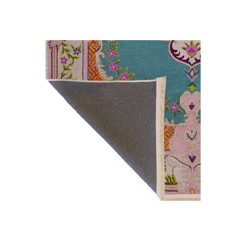 Tapis orange lavable décoratif à motifs traditionnels orange, Tapis de couloir 3 pi 3 po x 6 pi 7 po inclus