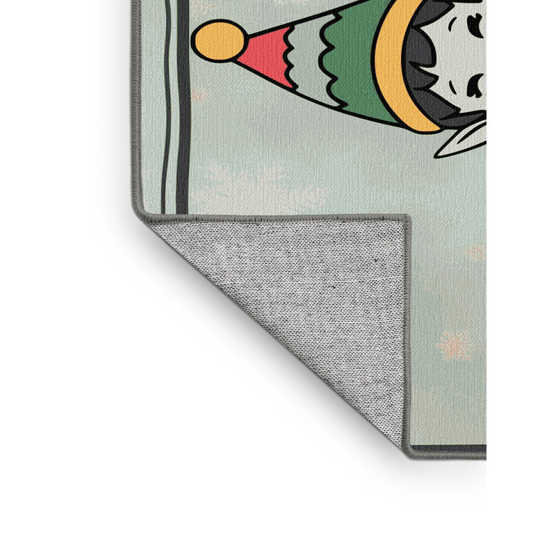 The Holiday Aisle® Washable Christmas Winter Holiday Rug, Rectangle 2' x 3'