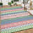 Reversible Outdoor Rugs 8x10 Waterproof for Patios Clearance, Plastic Straw Mats for Backyard, Porch, Deck, Balcony,Red/Green/Blue-1521252747