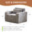 Boneless Sofa, 37'' Wide Oversized Accent Chair Set Of 1, Chenille Mid Century Modern Armchair For Living Room Bedroom, Comfy Accent Chair Single Sofa-1352681525
