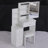 Small Left Bedside Cabinet Vanity with Cushioned Stool-432189898