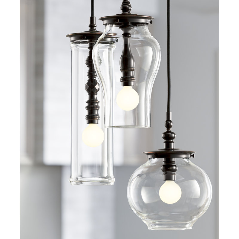 Damask 3 - Light Cluster Pendant, Oil-Rubbed Bronze