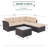 Dalton 5 - Person Modular Patio Conversation Set with Cushions-38430951-38430952