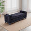 Banc rembourré moderne de 66 pouces avec coussins à double extrémité Grand compartiment de rangement intégré Revêtement en tissu de peau de mouton Pieds en grain de bois massif Banc multifonctionnel Repose-pieds Canapé-lit Banc de rangement adapté au salon-640498497