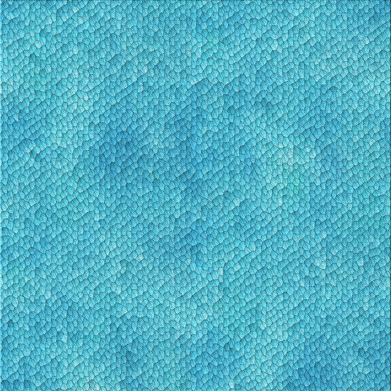 Tapis bleu sarcelle Ksawery, Carré 4 pi