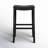 Katwa Wood Backless Bar Height Stool, Black