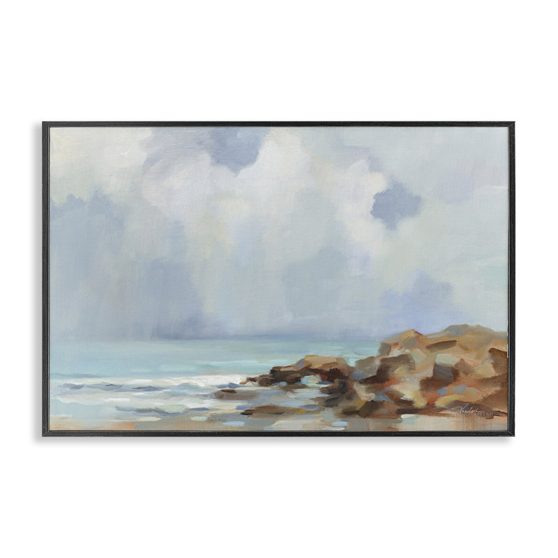  «Morning at Stone Beach», estampe numérique encadrée par Silvia Vassileva, H 12 po x l 18 po, Giclée encadrée noir minuit
