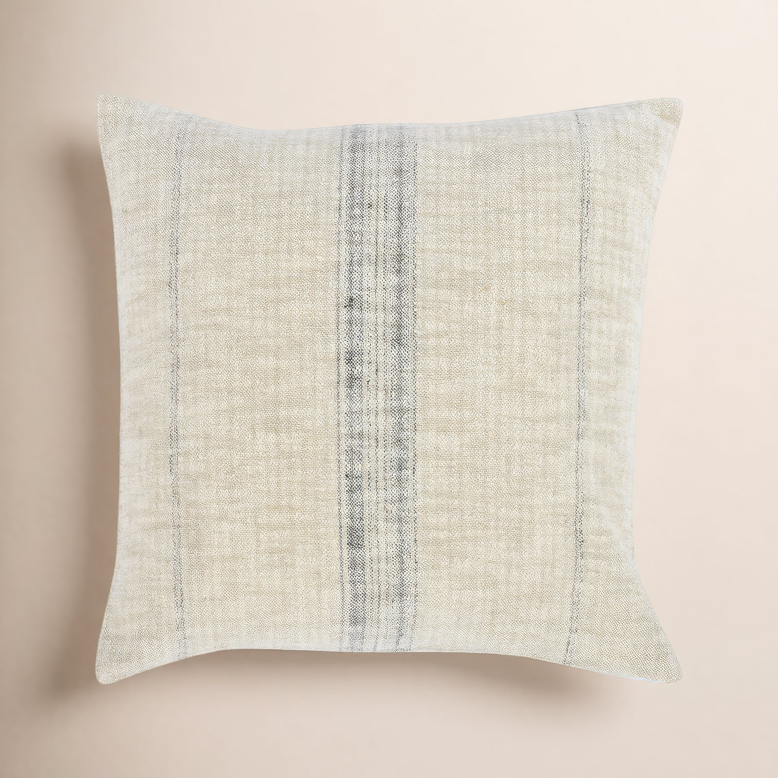 Silverton Throw Pillow, Natural/Black, 22" x 22", Square