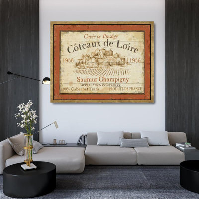 Ophelia & Co. Brissonnet, art sur toile tendue de la galerie Daphné: French Wine Label II