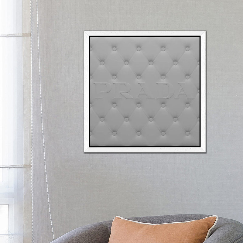 Prada Panel by 5by5collective - Print on Canvas, White Framed, 66.04 cm H x 66.04 cm W